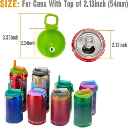 Soda Can Lid With Straw